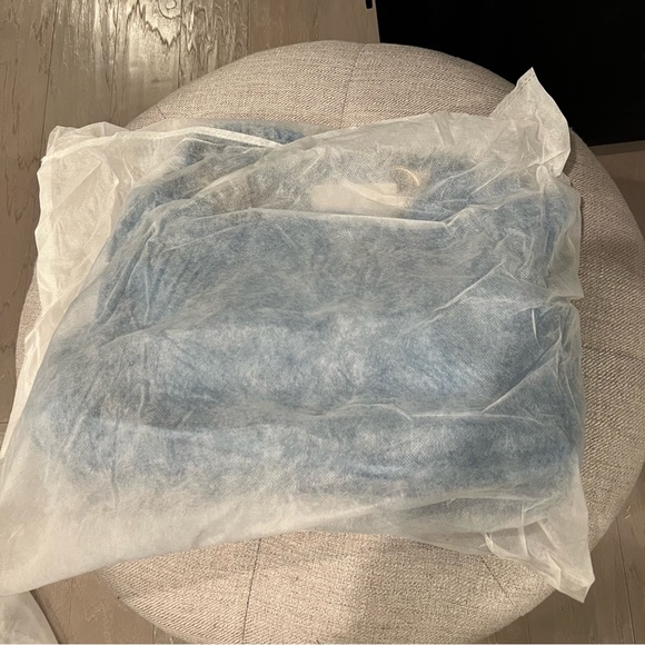 NEW Authentic Leather Baby Blue Purse Handbag - Picture 15 of 15